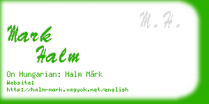 mark halm business card