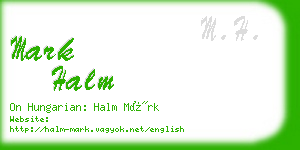 mark halm business card